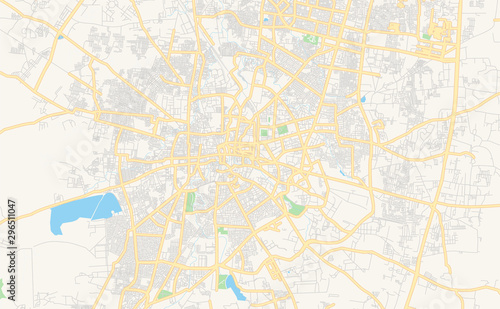 Printable street map of Indore  India