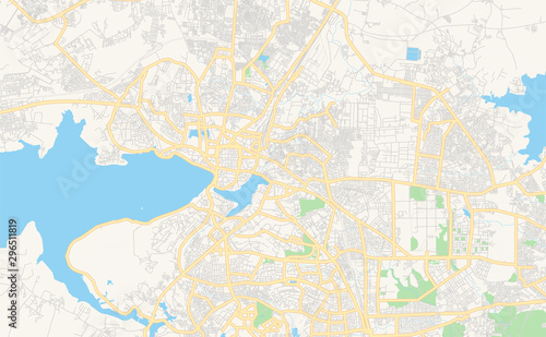 Printable street map of Bhopal  India