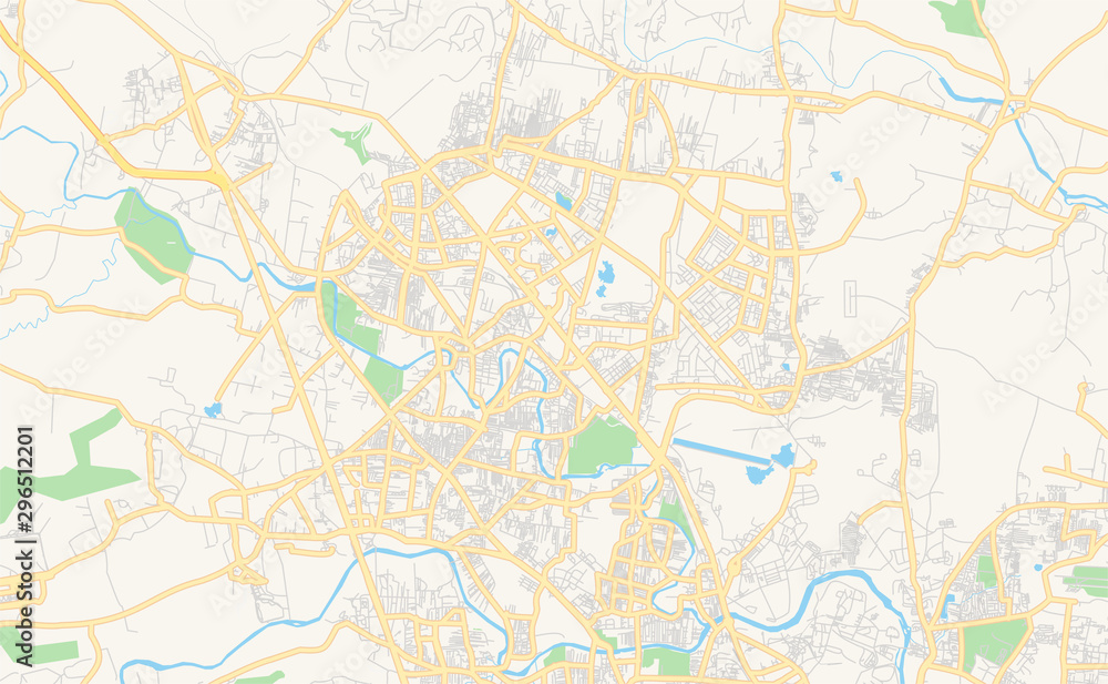 Printable street map of Pimpri-Chinchwad, India