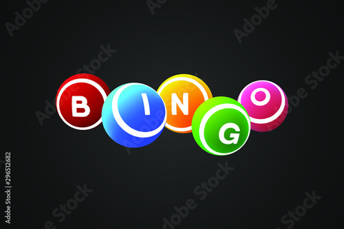 Bingo Balls Titles Multi Color Vector Illustration