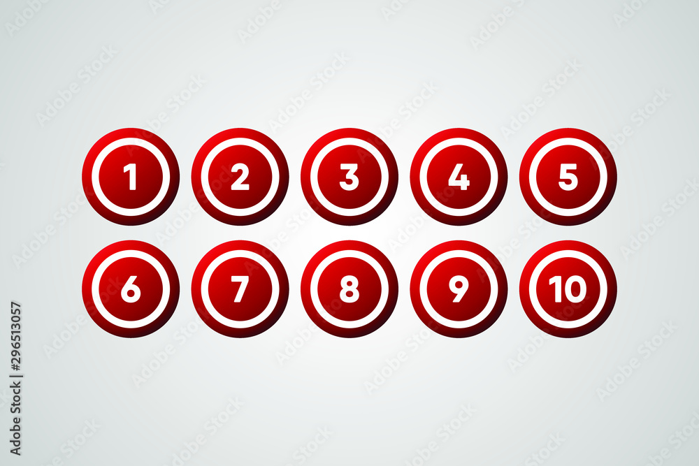 Red Bingo Balls Vector Illustration Red Bingo Balls Vector Illustration
