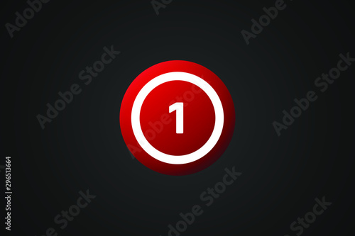 Red Bingo Balls Vector Illustration