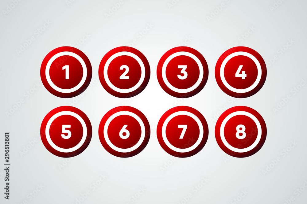 Red Bingo Balls Vector Illustration Red Bingo Balls Vector Illustration