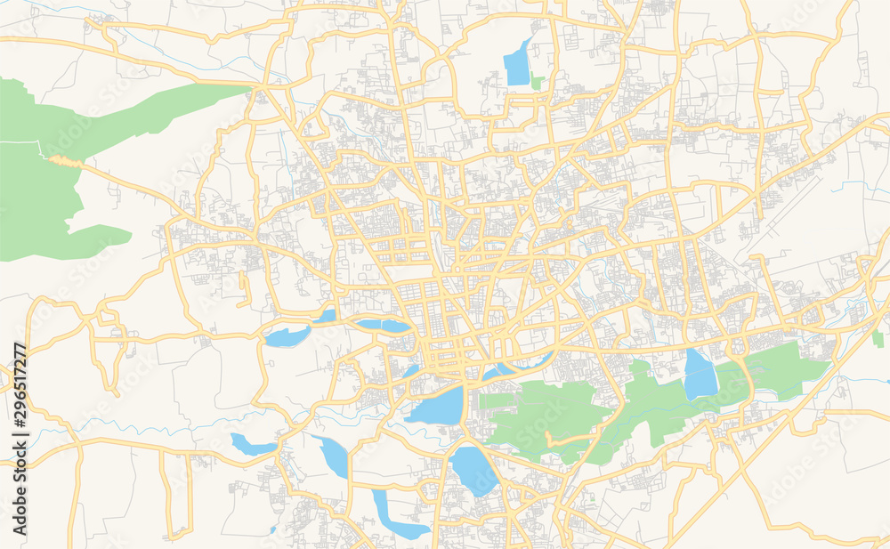 Printable street map of Coimbatore, India