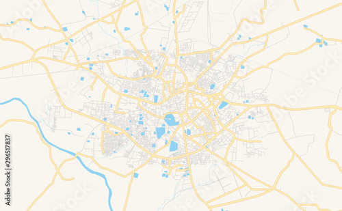 Printable street map of Raipur, India