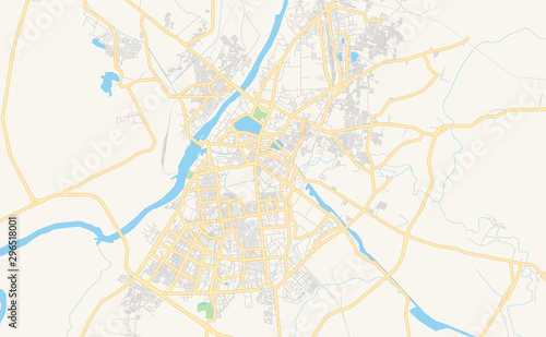 Printable street map of Kota, India
