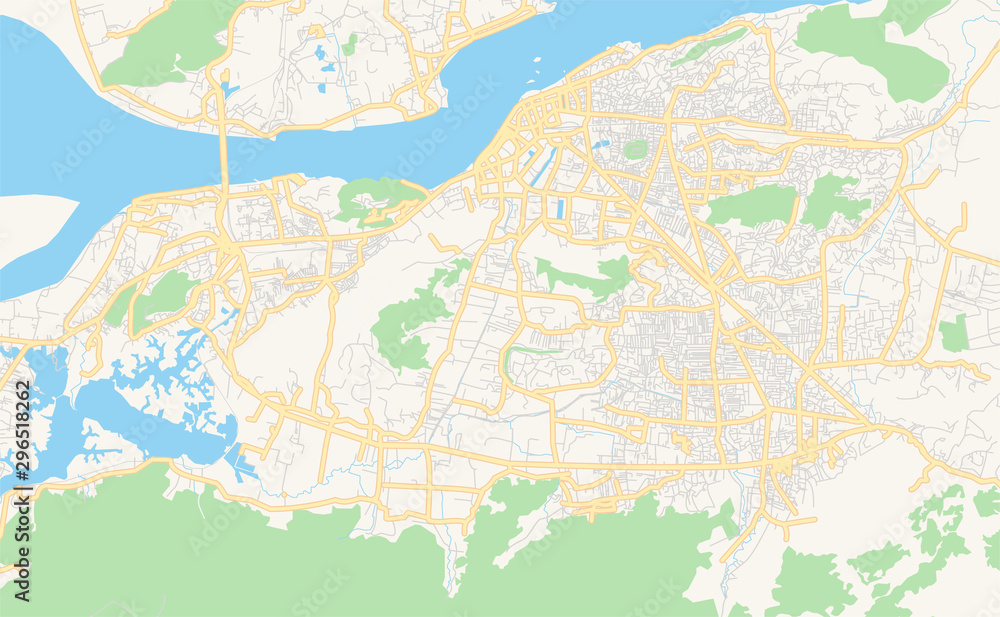 Printable street map of Guwahati, India