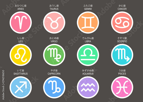 12星座アイコンセット