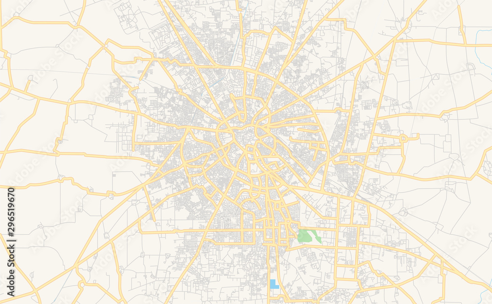 Printable street map of Jalandhar, India