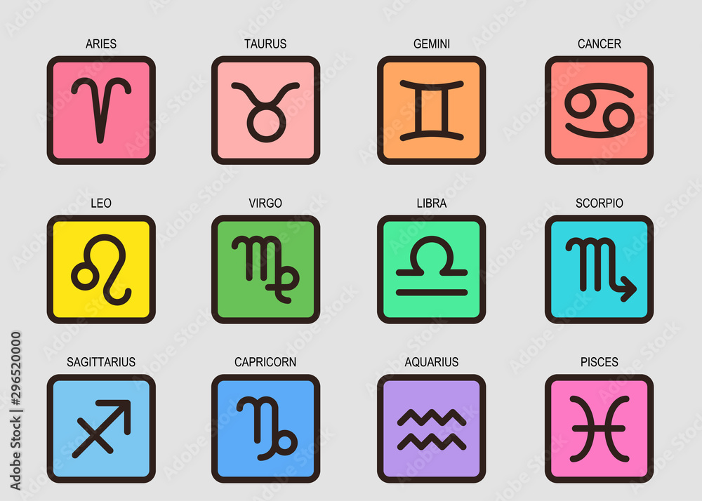 horoscope zodiac sign icon set vector illustration horoscope zodiac sign icon set vector illustration