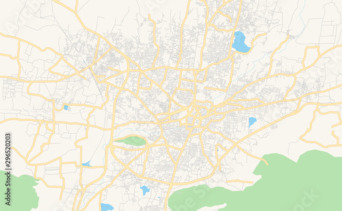 Printable street map of Salem, India