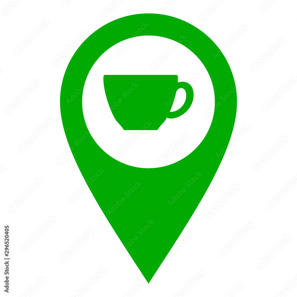 Tasse und Kartenmarkierung Tasse und Kartenmarkierung