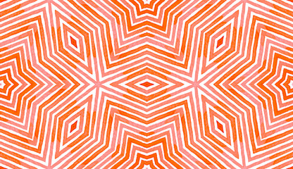 Crédence de cuisine Orange patrons Pink red Geometric Watercolor. Delightful Seamless  © Begin Again