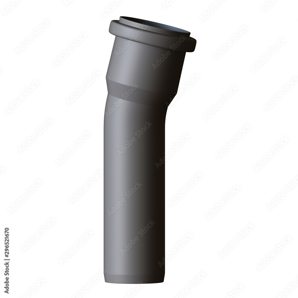 Plastic sewer pipe grey on white background, isolated. 3D rendering of excellent quality in high resolution. It can be enlarged and used as a background or texture. Plastic sewer pipe grey on white background, isolated. 3D rendering of excellent quality in high resolution. It can be enlarged and used as a background or texture.