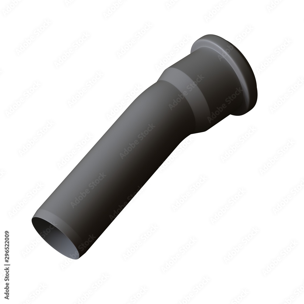 Plastic sewer pipe grey on white background, isolated. 3D rendering of excellent quality in high resolution. It can be enlarged and used as a background or texture. Plastic sewer pipe grey on white background, isolated. 3D rendering of excellent quality in high resolution. It can be enlarged and used as a background or texture.