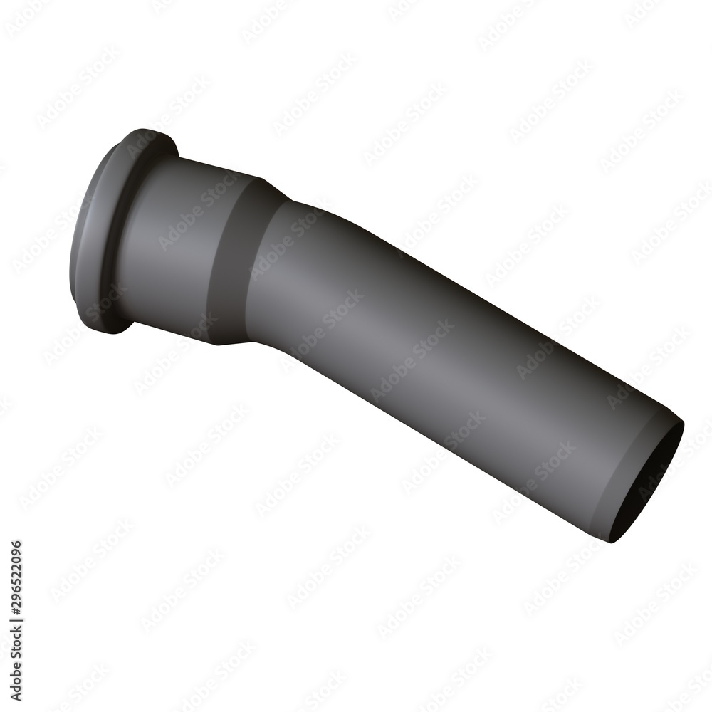 Plastic sewer pipe grey on white background, isolated. 3D rendering of excellent quality in high resolution. It can be enlarged and used as a background or texture. Plastic sewer pipe grey on white background, isolated. 3D rendering of excellent quality in high resolution. It can be enlarged and used as a background or texture.