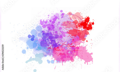 Illustration of colorful watercolor painting background. Digital drawing. Can be used as banner, presentation, flyer, poster, web design, website, invitations.