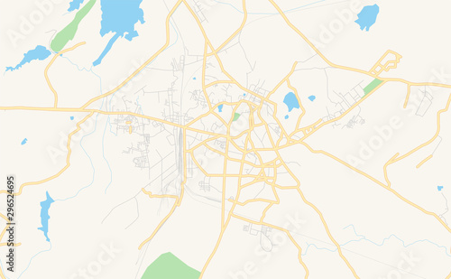 Printable street map of Jhansi, India