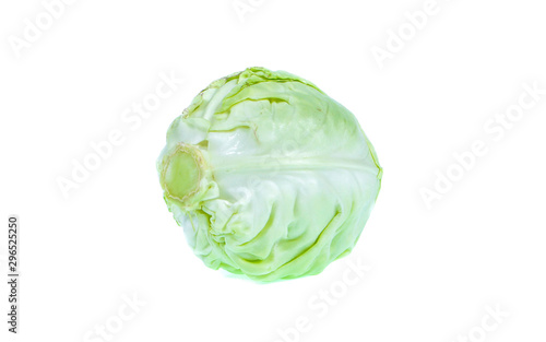 fresh green cabbage isolated on white background © Poramet