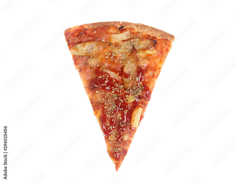 Fototapeta Slice of Pizza Isolated on White Background