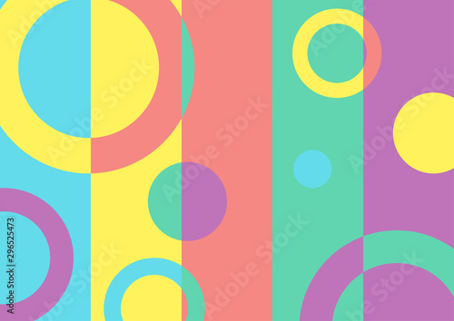 Abstract multicolored geometric minimal bright background. Punchy pastel style vector design