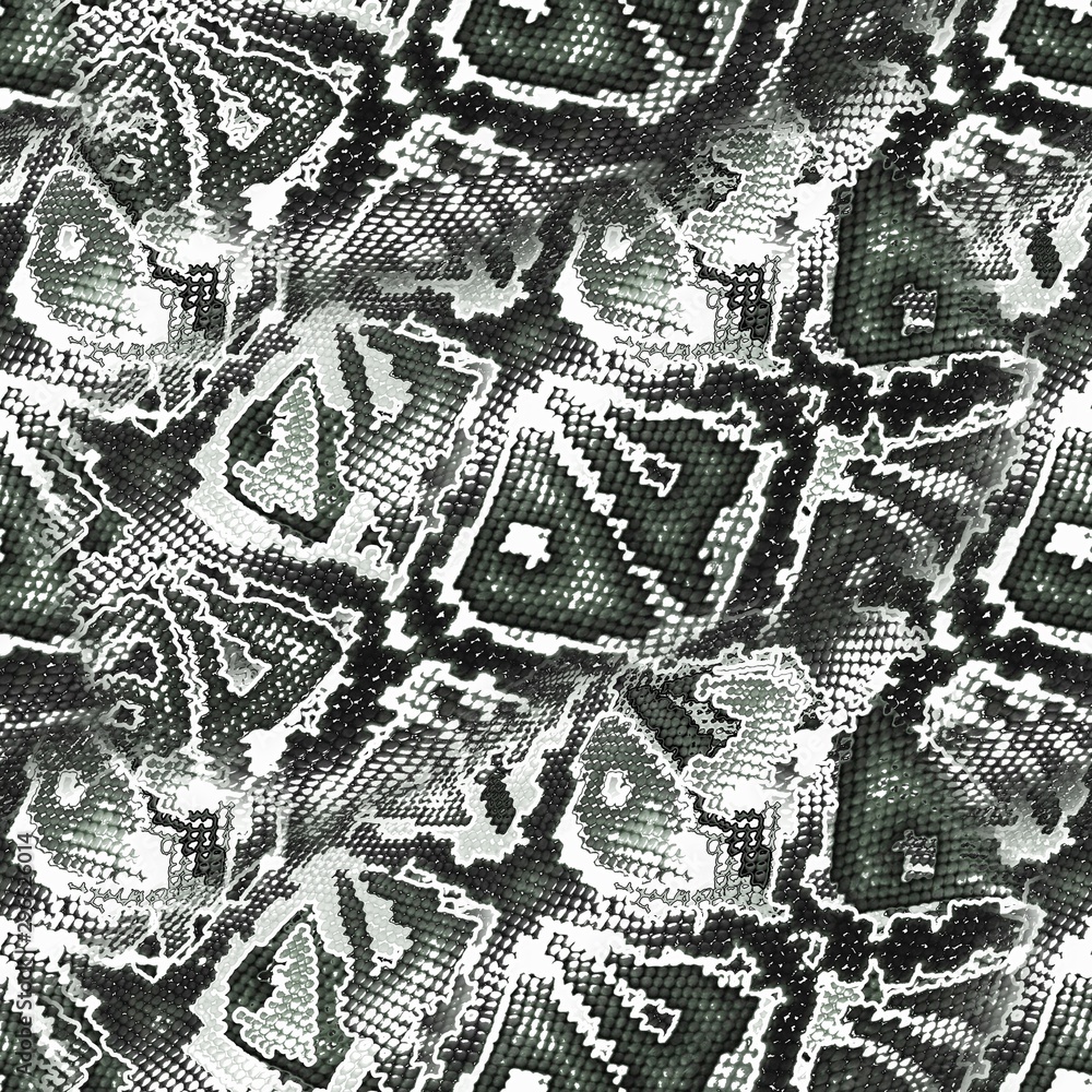 Snake skin seamless pattern. Gray with black and white snake. Genuine Leather. Snake skin seamless pattern. Gray with black and white snake. Genuine Leather.
