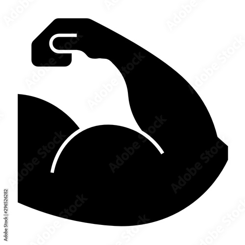 Power Strong Muscle Concept, Gym Workout Exercise Vector Icon