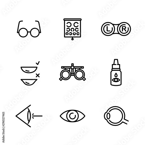 Optometry and Ophthalmology - Vector Icon Set 