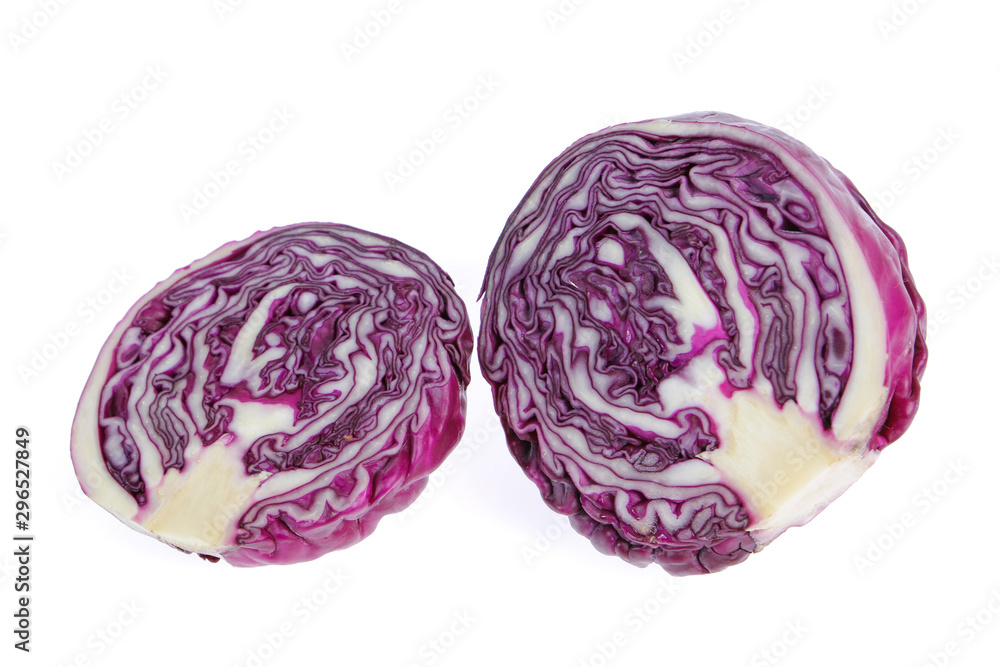 red cabbage isolated on white red cabbage isolated on white