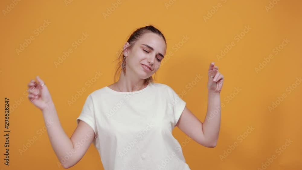 Girl feeling pleasure that is why she is dancing around. She is also chuckling around to feel the joy. Girl feeling pleasure that is why she is dancing around. She is also chuckling around to feel the joy.