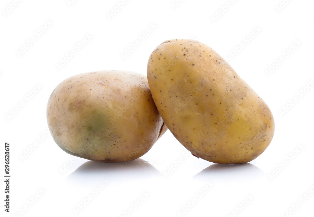 potatoes isolated on white background potatoes isolated on white background