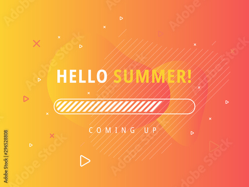 Summer loading - vector illustration. Liquid background.