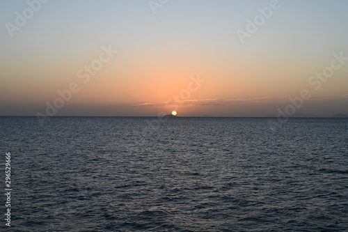 sunset at uwajima in summer photo