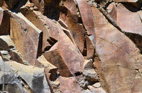 broken rocks in a stone quarry