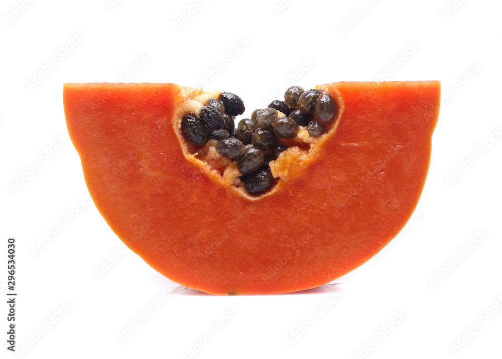sweet papaya on white background sweet papaya on white background