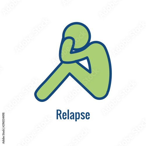 Drug & Alcohol Dependency Icon - shows drug addiction imagery
