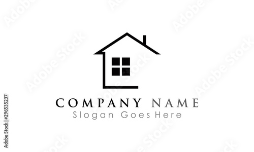 simple home building logo