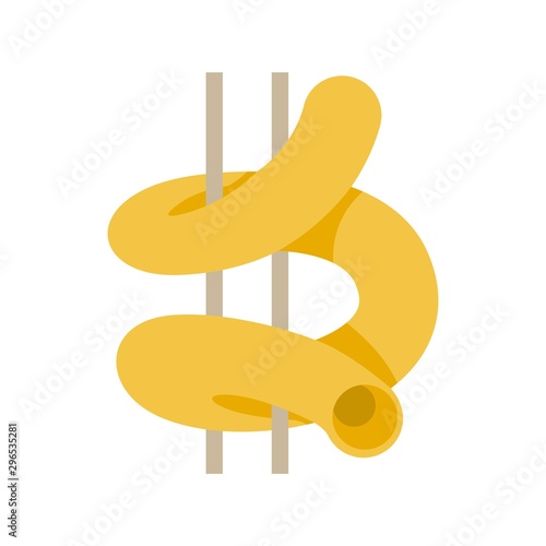 Aquapark pipe icon. Flat illustration of aquapark pipe vector icon for web design