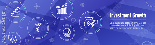 Banking, Investments and Growth Icon Set - Dollar Symbols, etc