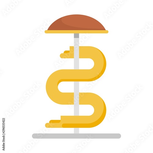 Aquapark kid pipe icon. Flat illustration of aquapark kid pipe vector icon for web design