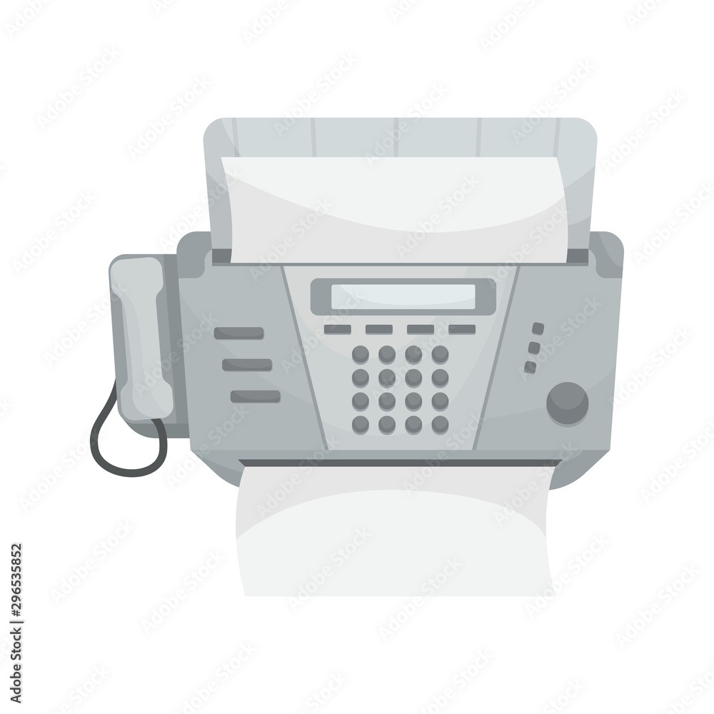 Isolated vector Fax. Office devices, printers, phones. Isolated vector Fax. Office devices, printers, phones.