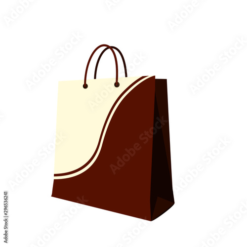 Brown Paper Bag - Cartoon Vector Image