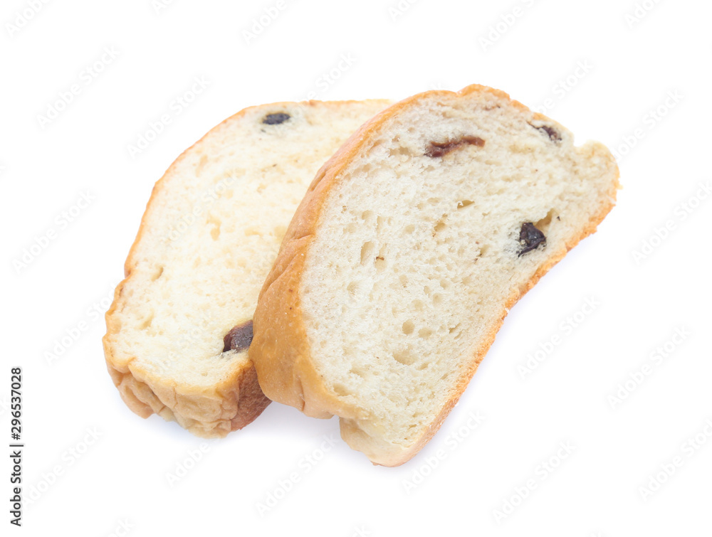 Sliced bread isolated on a white background