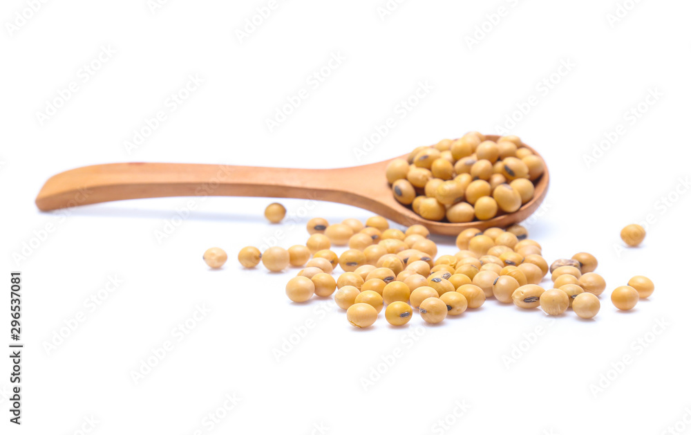 Soybeans isolated on white background Soybeans isolated on white background