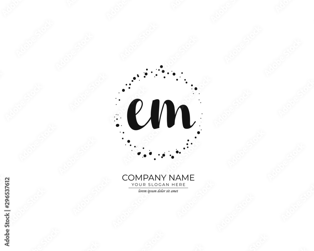 E M EM Initial handwriting logo design. Beautyful design handwritten logo for fashion, team, wedding, luxury logo. E M EM Initial handwriting logo design. Beautyful design handwritten logo for fashion, team, wedding, luxury logo.