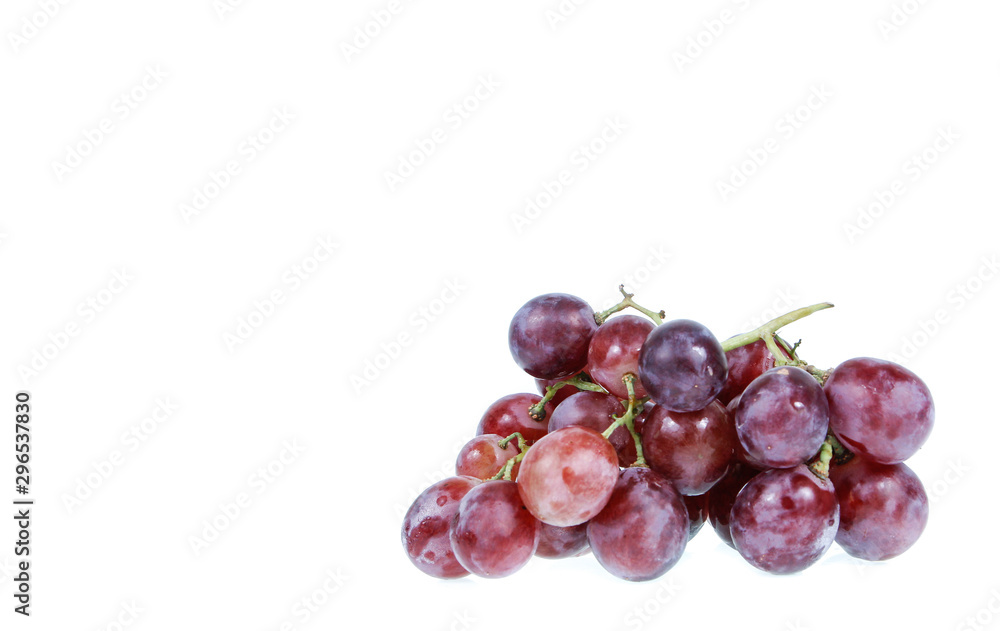 copy space red grapes isolated on white background copy space red grapes isolated on white background