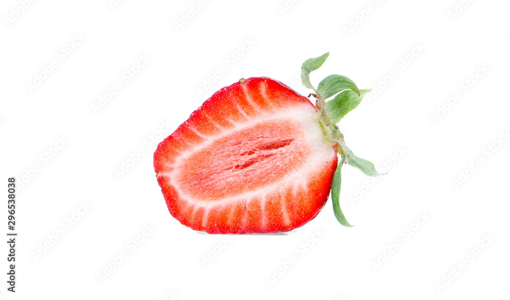 strawberries over white background strawberries over white background
