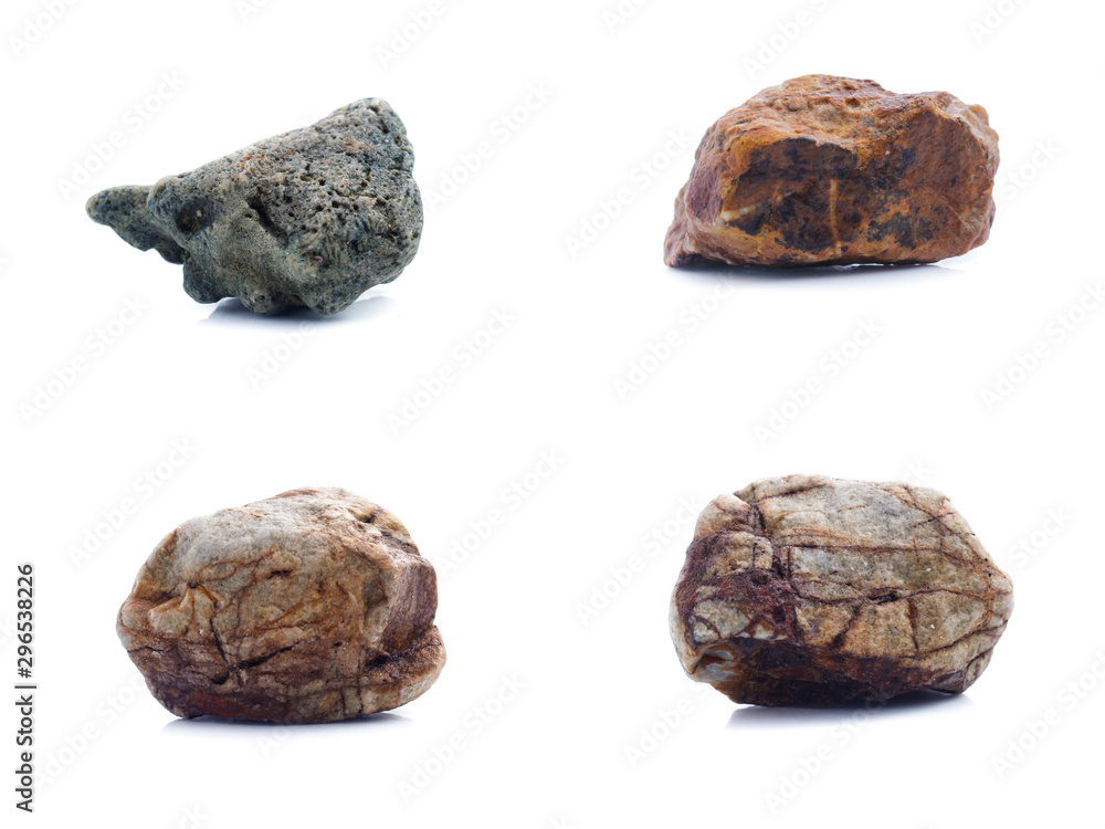 set of rock Isolated on white set of rock Isolated on white