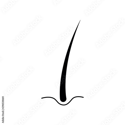 hear icon. Hair follicle icon