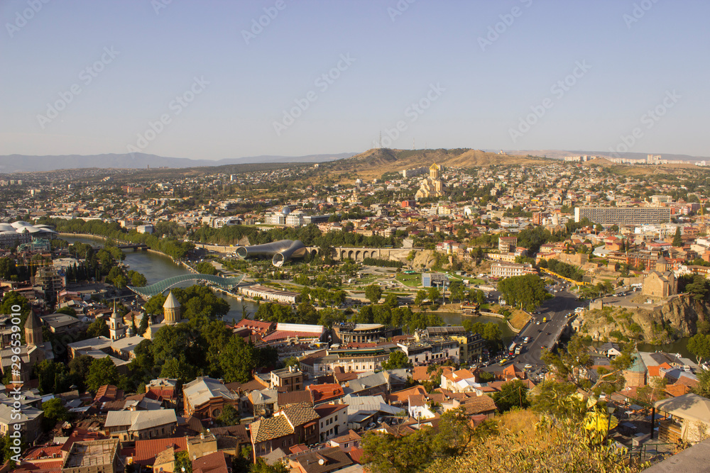 aerial view of kutaisi from hill